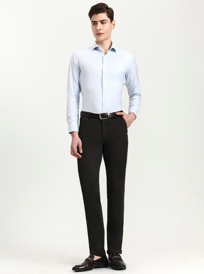 Olive Brown Solid Slim Fit Club Wear Trouser | Wyre