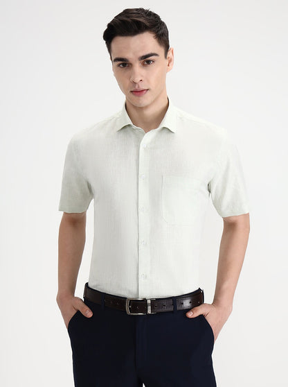 Pista Solid Regular Fit Formal Shirt | Greenfibre