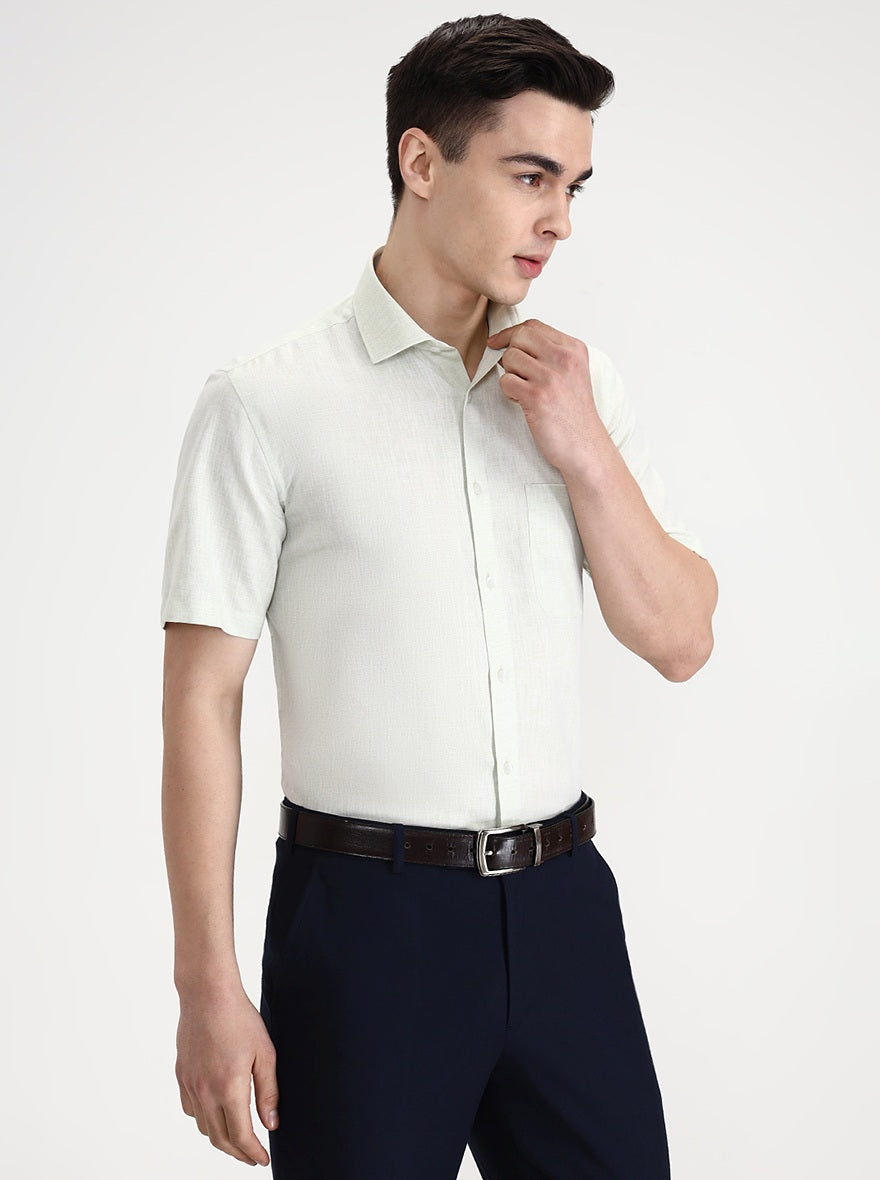 Pista Solid Regular Fit Formal Shirt | Greenfibre