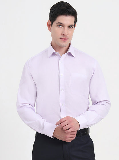 Purple Solid Regular Fit Formal Shirt | JadeBlue