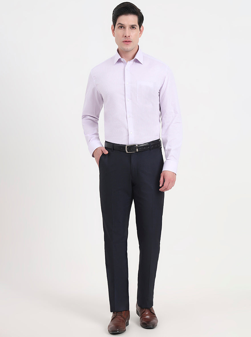 Purple Solid Regular Fit Formal Shirt | JadeBlue