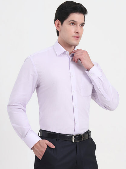 Purple Solid Regular Fit Formal Shirt | JadeBlue