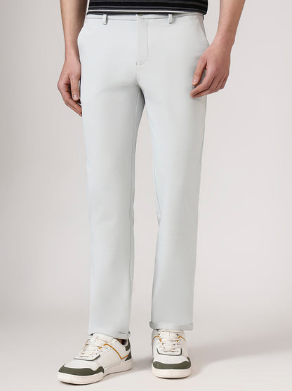 Pista Green Solid Venice Fit Casual Trouser | JadeBlue