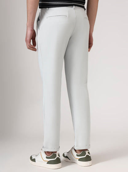 Pista Green Solid Venice Fit Casual Trouser | JadeBlue