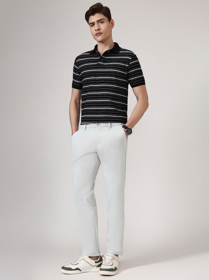 Pista Green Solid Venice Fit Casual Trouser | JadeBlue