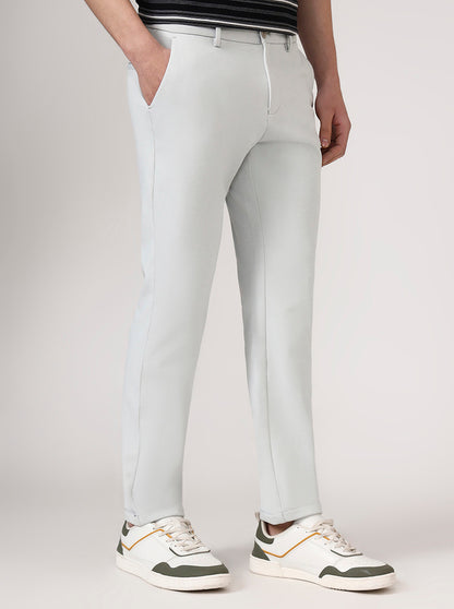 Pista Green Solid Venice Fit Casual Trouser | JadeBlue