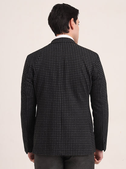 Grey Solid Regular Fit Blazer | JB Studio