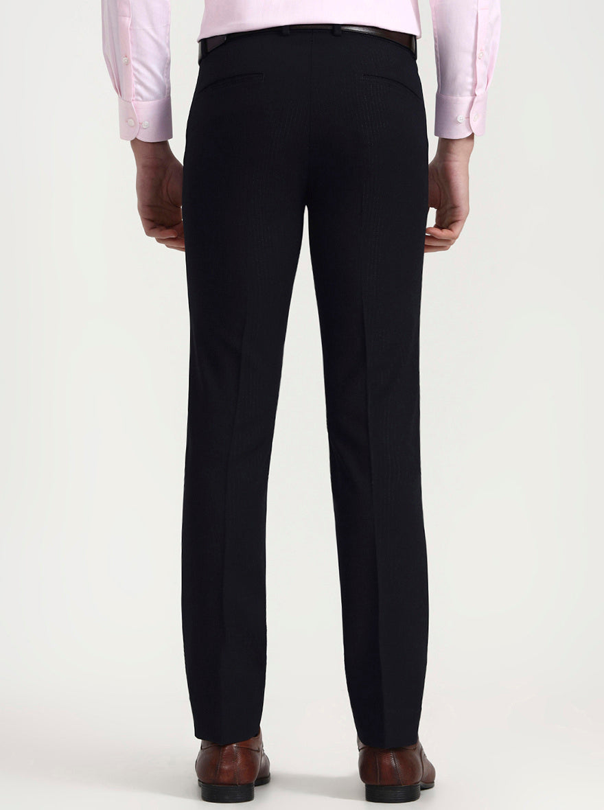 Blue Solid Slim Fit Formal Trouser | Wyre