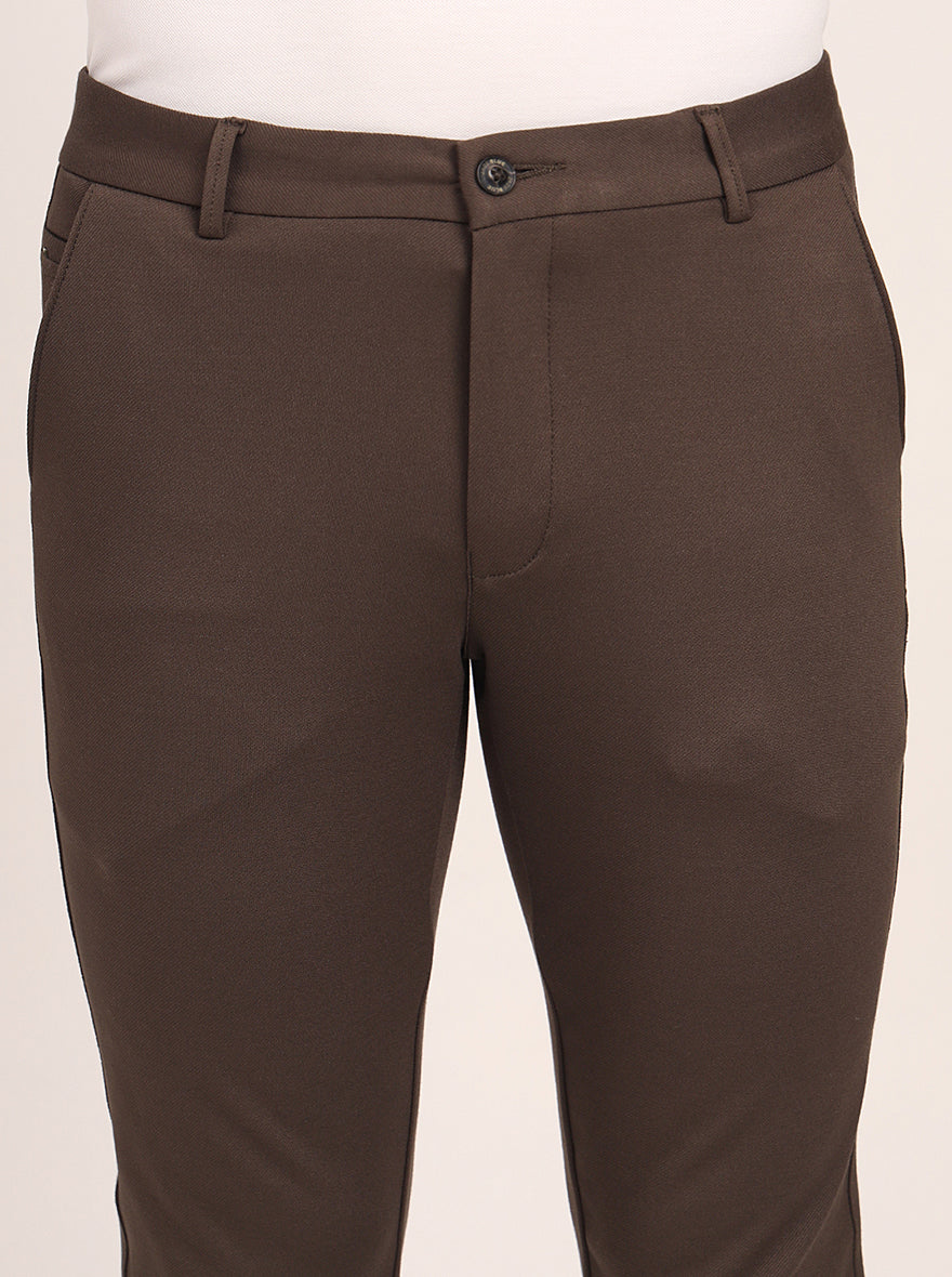 Olive Solid Venice Fit Casual Trouser | JadeBlue