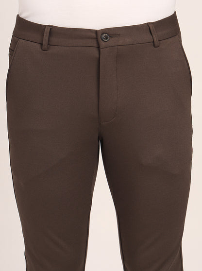 Olive Solid Venice Fit Casual Trouser | JadeBlue