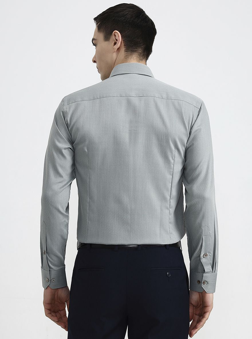 Pista Green Solid Slim Fit Formal Shirt | Greenfibre
