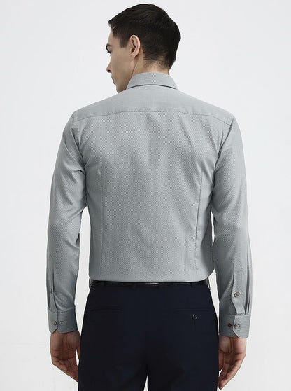 Pista Green Solid Slim Fit Formal Shirt | Greenfibre