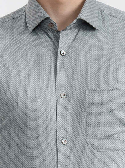 Pista Green Solid Slim Fit Formal Shirt | Greenfibre