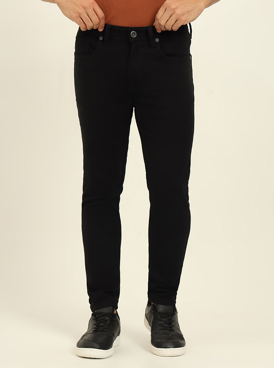 Jet Black Washed Rider Fit Jeans | JadeBlue
