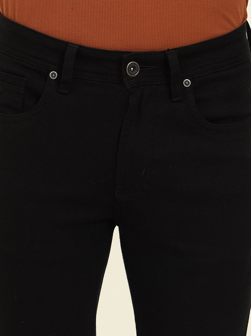 Jet Black Washed Rider Fit Jeans | JadeBlue