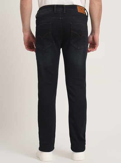 Dark Blue Washed Slim Fit Jeans | JadeBlue