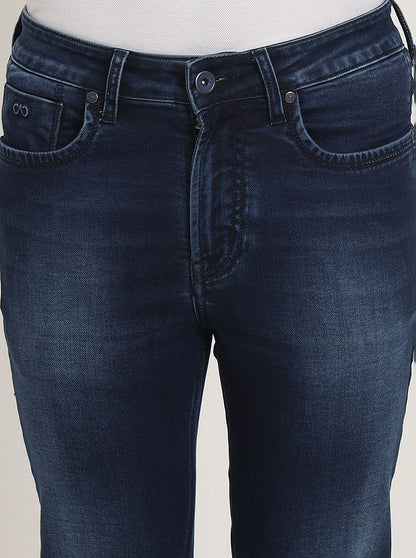 Ink Blue Washed Rider Fit Jeans | JadeBlue