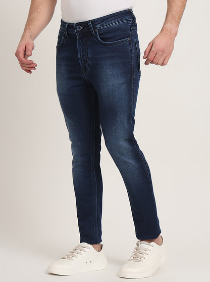 Ink Blue Washed Rider Fit Jeans | JadeBlue