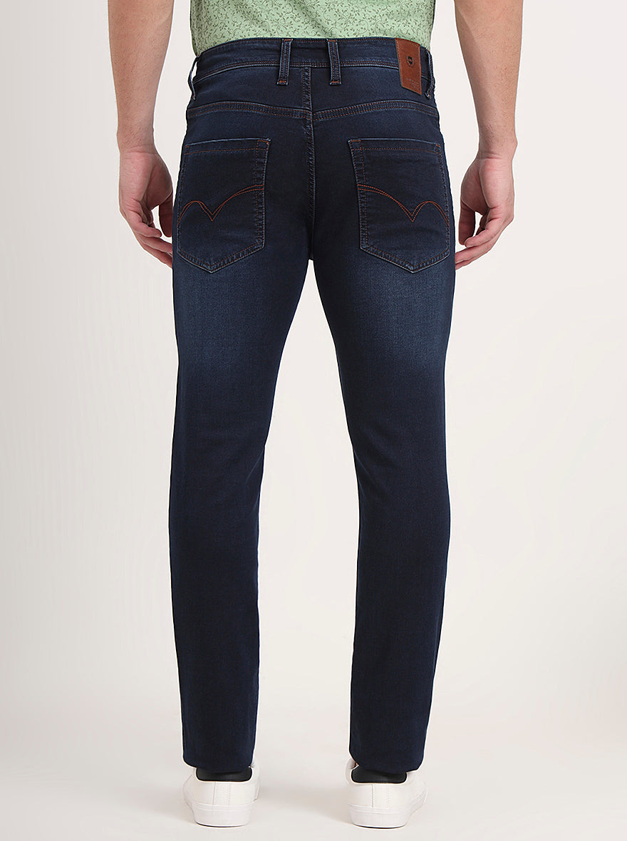 Dark Blue Washed Slim Fit Jeans | JadeBlue