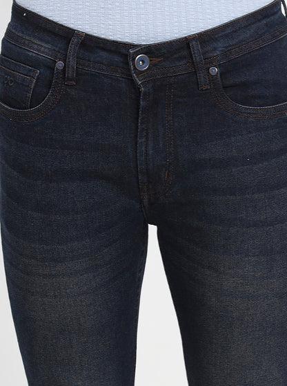 Dark Blue Washed Rider Fit Jeans | JadeBlue