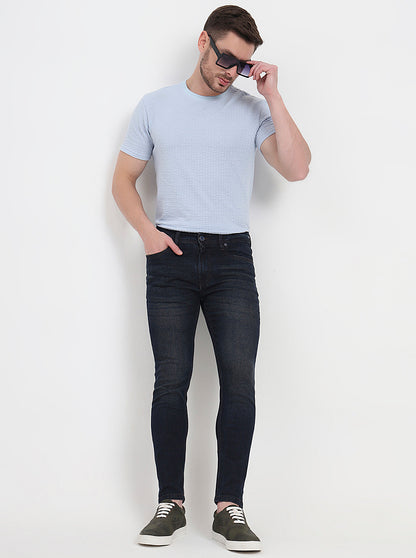 Dark Blue Washed Rider Fit Jeans | JadeBlue