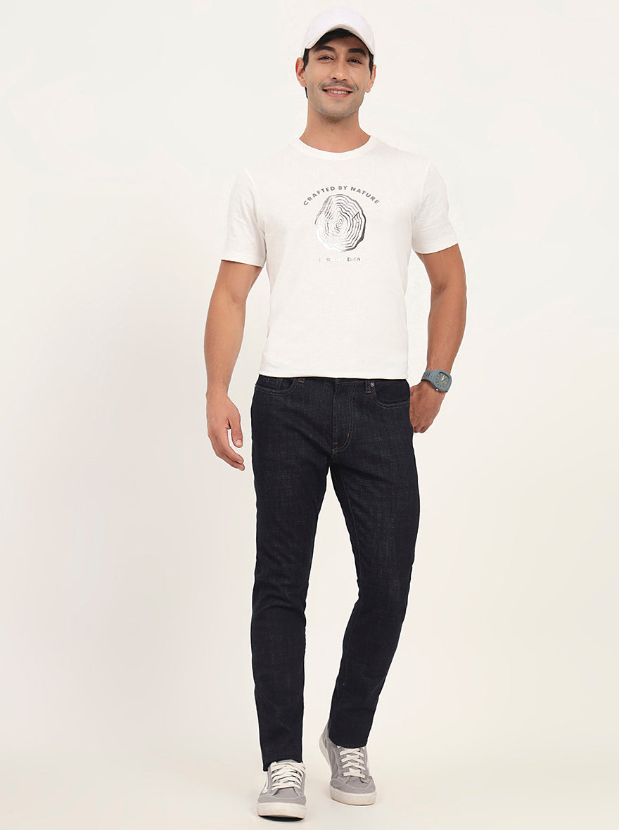 Raw Blue Washed Slim Fit Jeans | JadeBlue