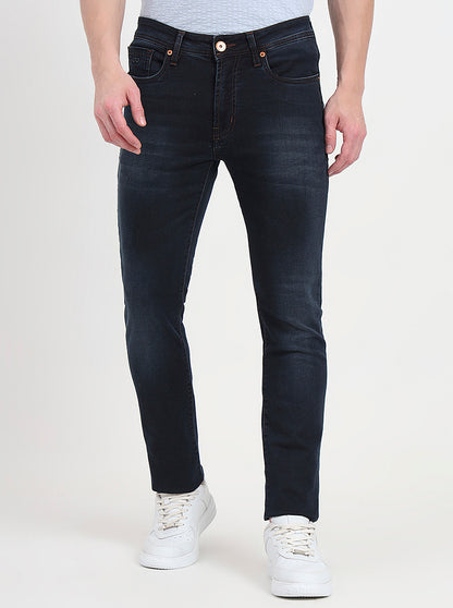 Dark Blue Washed Slim Fit Jeans | JadeBlue