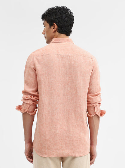 Rust Solid Slim Fit Casual Shirt | JadeBlue