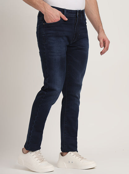 Indigo Blue Washed Slim Fit Jeans | JadeBlue