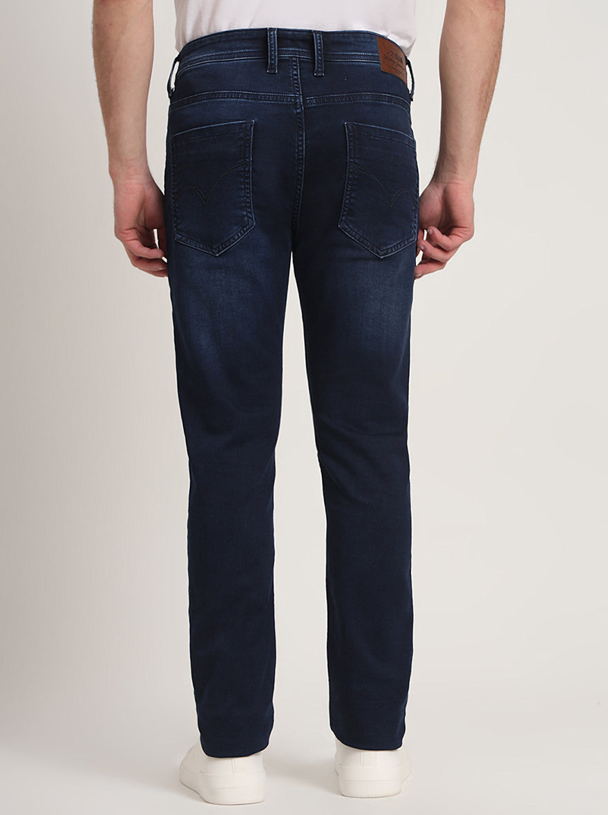 Indigo Blue Washed Slim Fit Jeans | JadeBlue