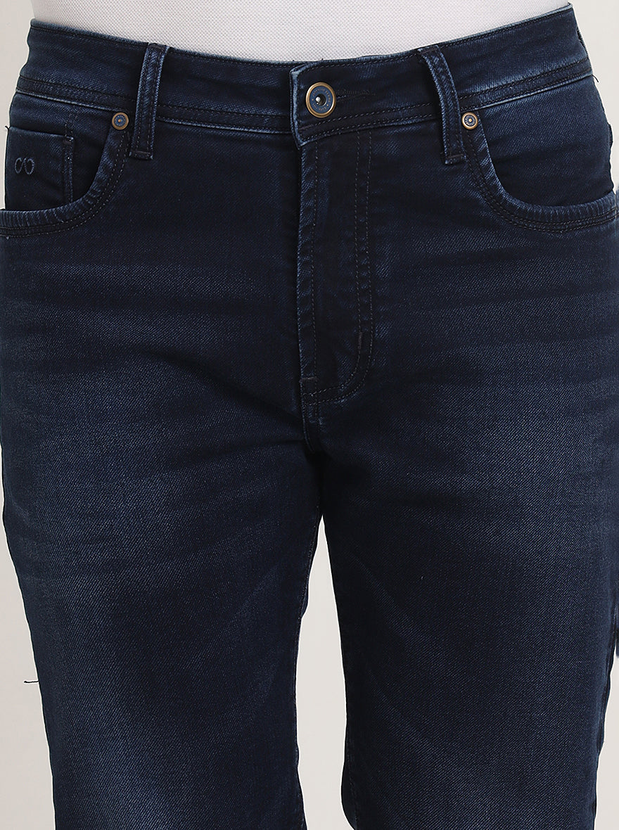Indigo Blue Washed Slim Fit Jeans | JadeBlue