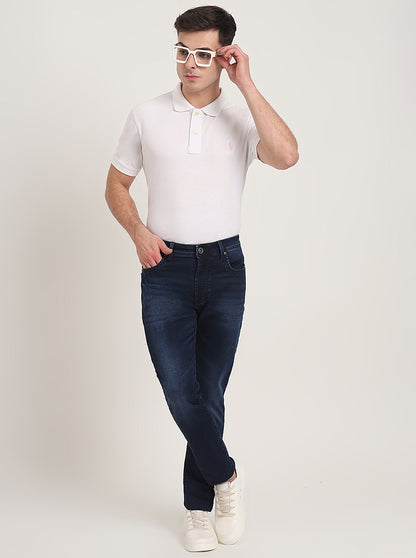 Indigo Blue Washed Slim Fit Jeans | JadeBlue
