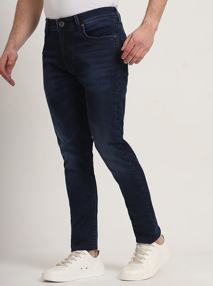 Indigo Blue Washed Slim Fit Jeans | JadeBlue