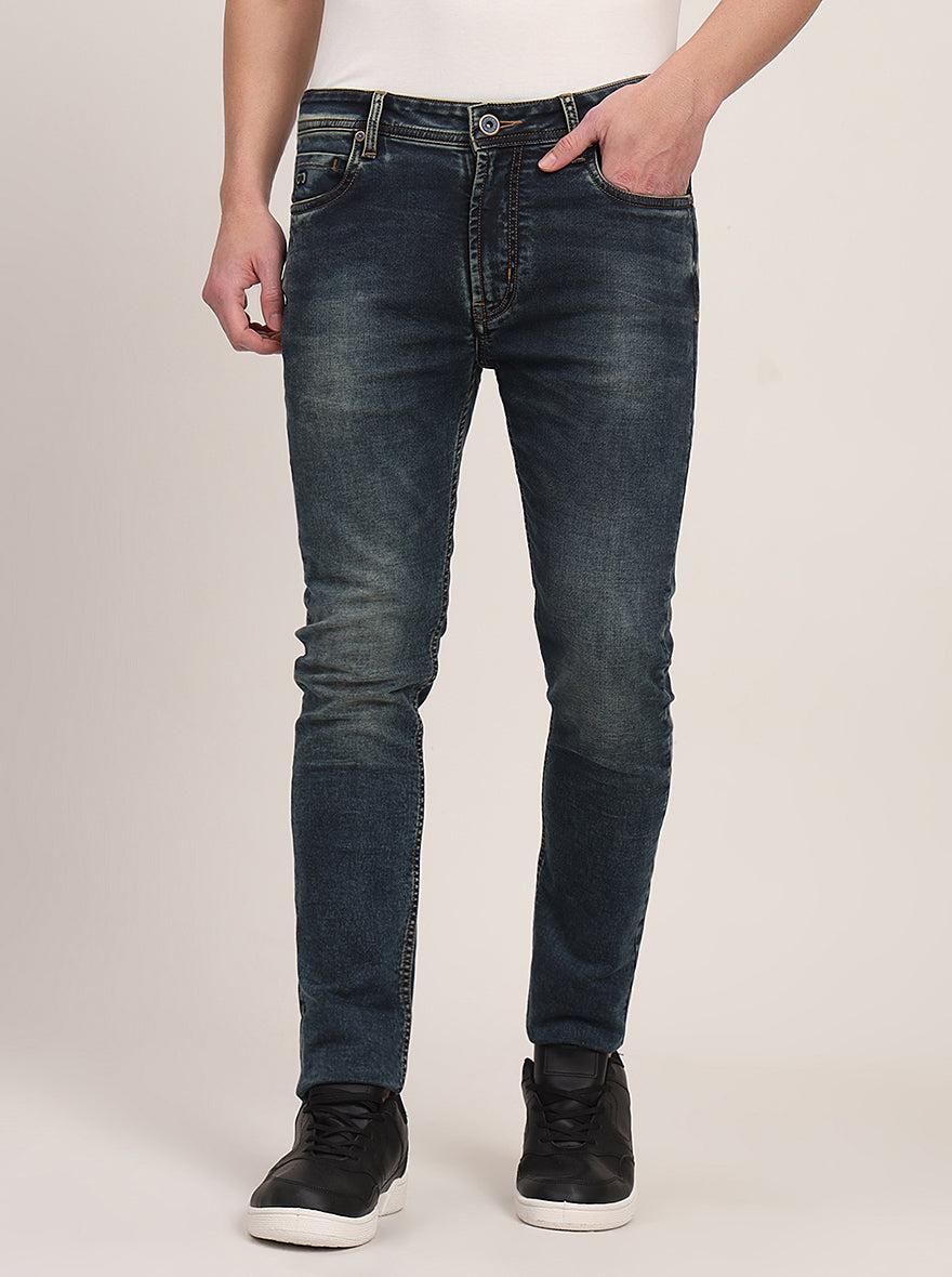 Midnight Blue Washed Slim Fit Jeans | JadeBlue