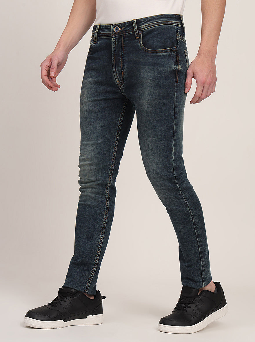 Midnight Blue Washed Slim Fit Jeans | JadeBlue