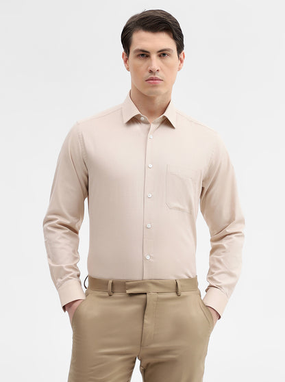 Fawn Solid Regular Fit Formal Shirt | JadeBlue