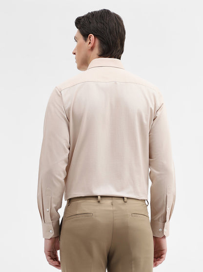 Fawn Solid Regular Fit Formal Shirt | JadeBlue