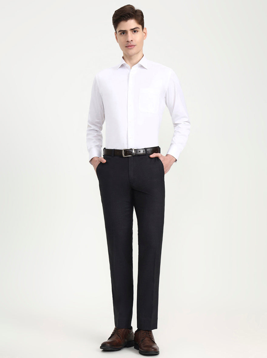 White Solid Regular Fit Formal Shirt | JadeBlue