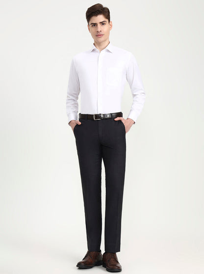 White Solid Regular Fit Formal Shirt | JadeBlue