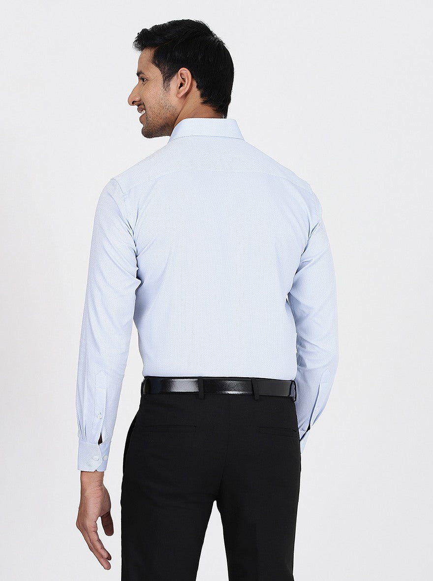 Light Blue Solid Regular Fit Formal Shirt | JadeBlue