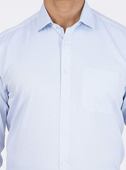 Light Blue Solid Regular Fit Formal Shirt | JadeBlue