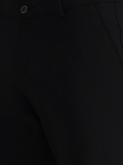 Black Solid Slim Fit Club Wear Trouser | Wyre