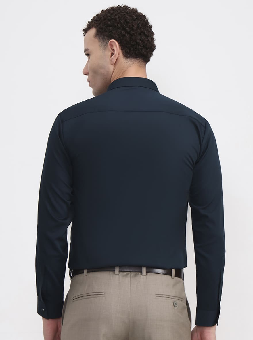 Dark Green Solid Slim Fit Party Wear Shirt | Wyre