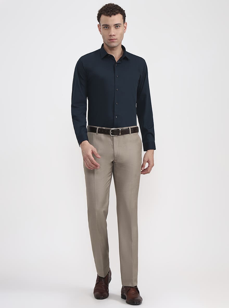 Dark Green Solid Slim Fit Party Wear Shirt | Wyre