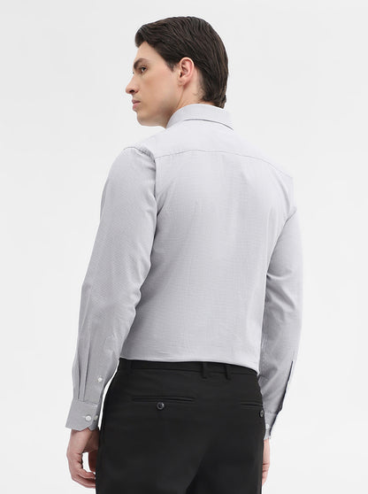 Grey Checked Regular Fit Formal Shirt | JadeBlue