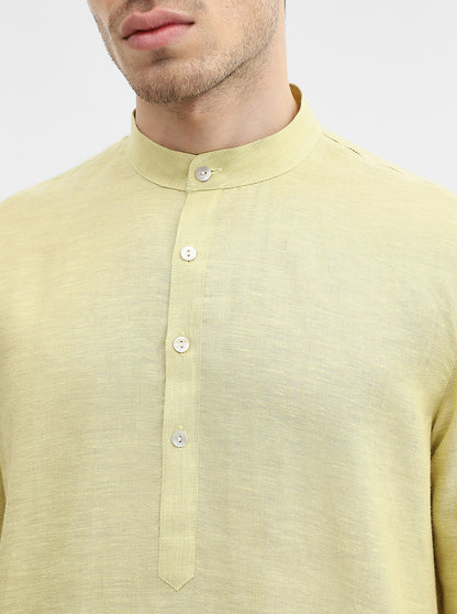 Green Solid Modi Kurta | JadeBlue