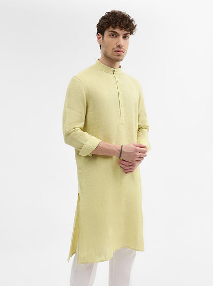 Green Solid Modi Kurta | JadeBlue