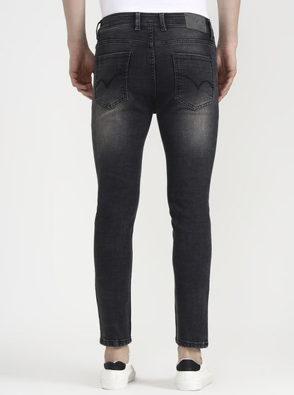 Charcoal Grey Solid Rider Fit Jeans | JadeBlue