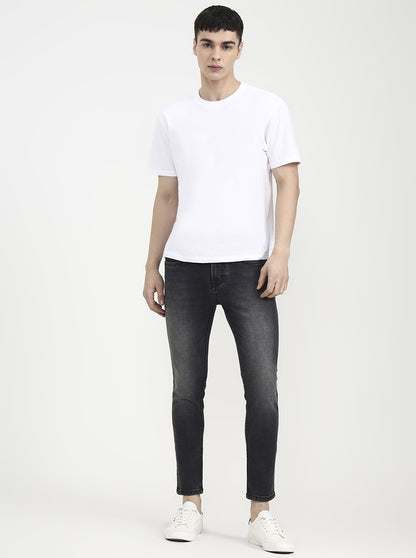 Charcoal Grey Solid Rider Fit Jeans | JadeBlue