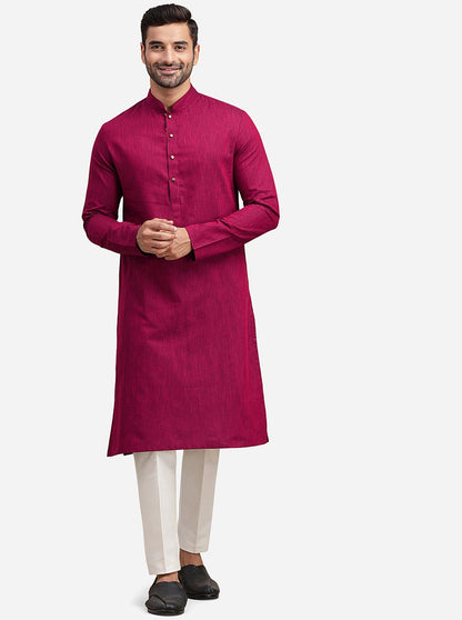 Red & Pink Kurta | The Kurta Company